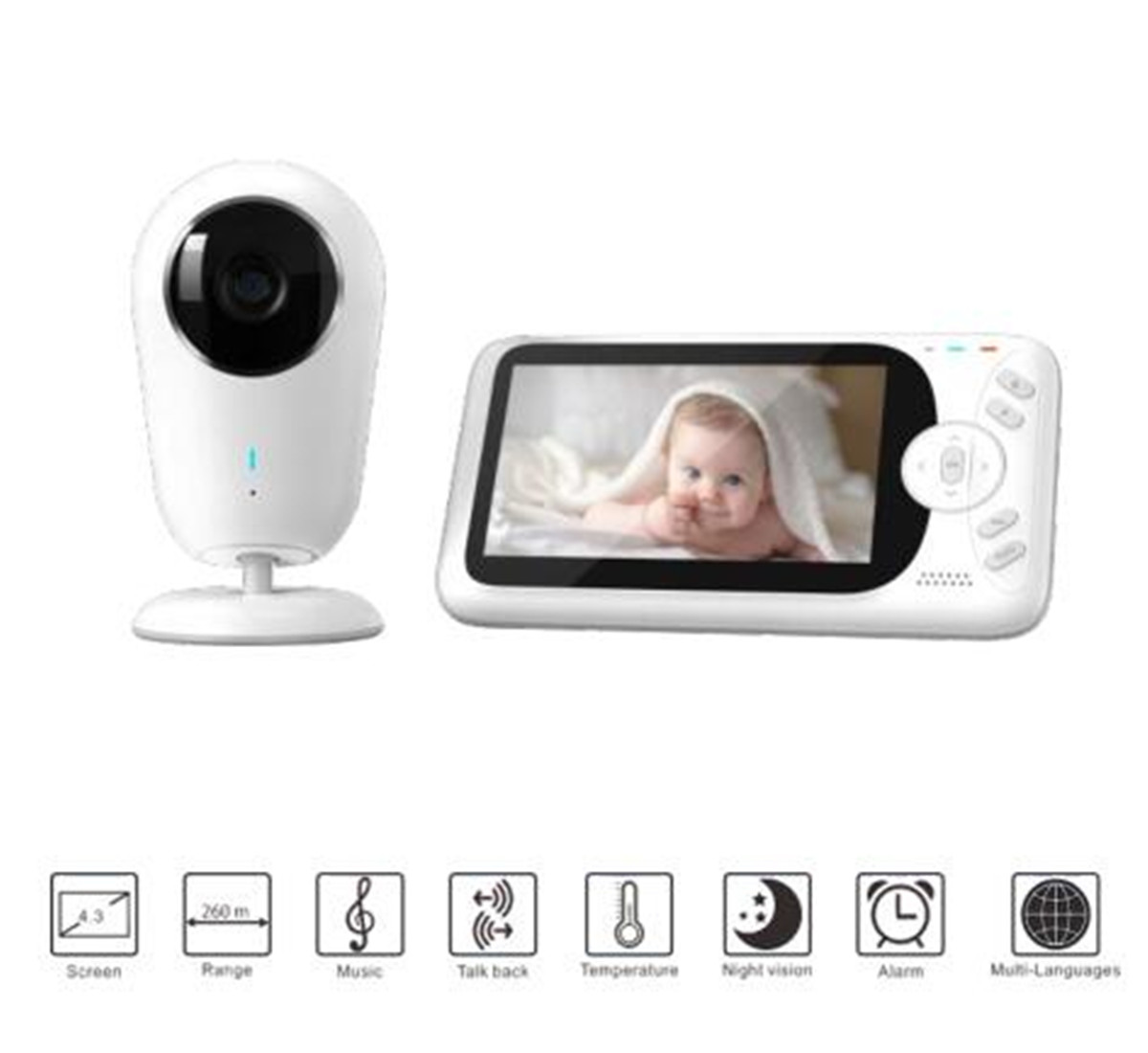 4.3inch 1080P Full HD Wireless - Wireless Baby Monitor 评论和价格