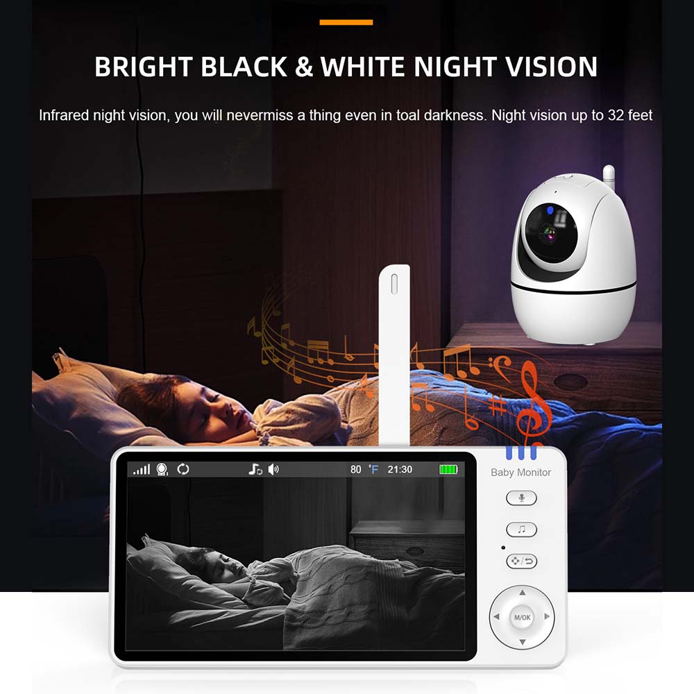 5 Inch Video Baby Monitor Indo - Wireless Baby Monitor 评论和价格