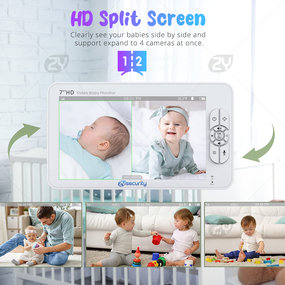 7.0 inch Video Baby Monitor HD - Wireless Baby Monitor 评论和价格