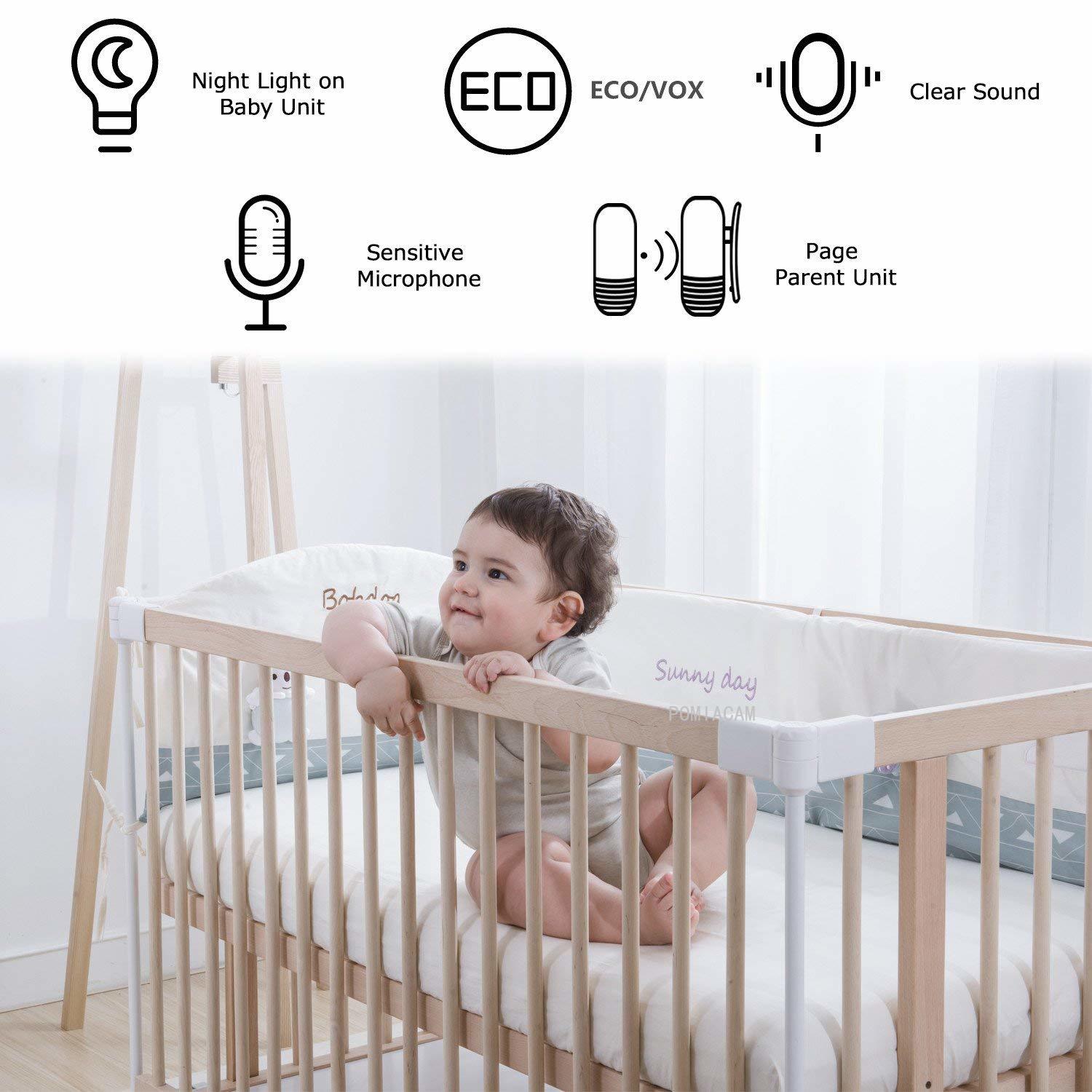 DBM-8 Baby Monitor Audio 2‑Way - Wireless Baby Monitor 评论和价格