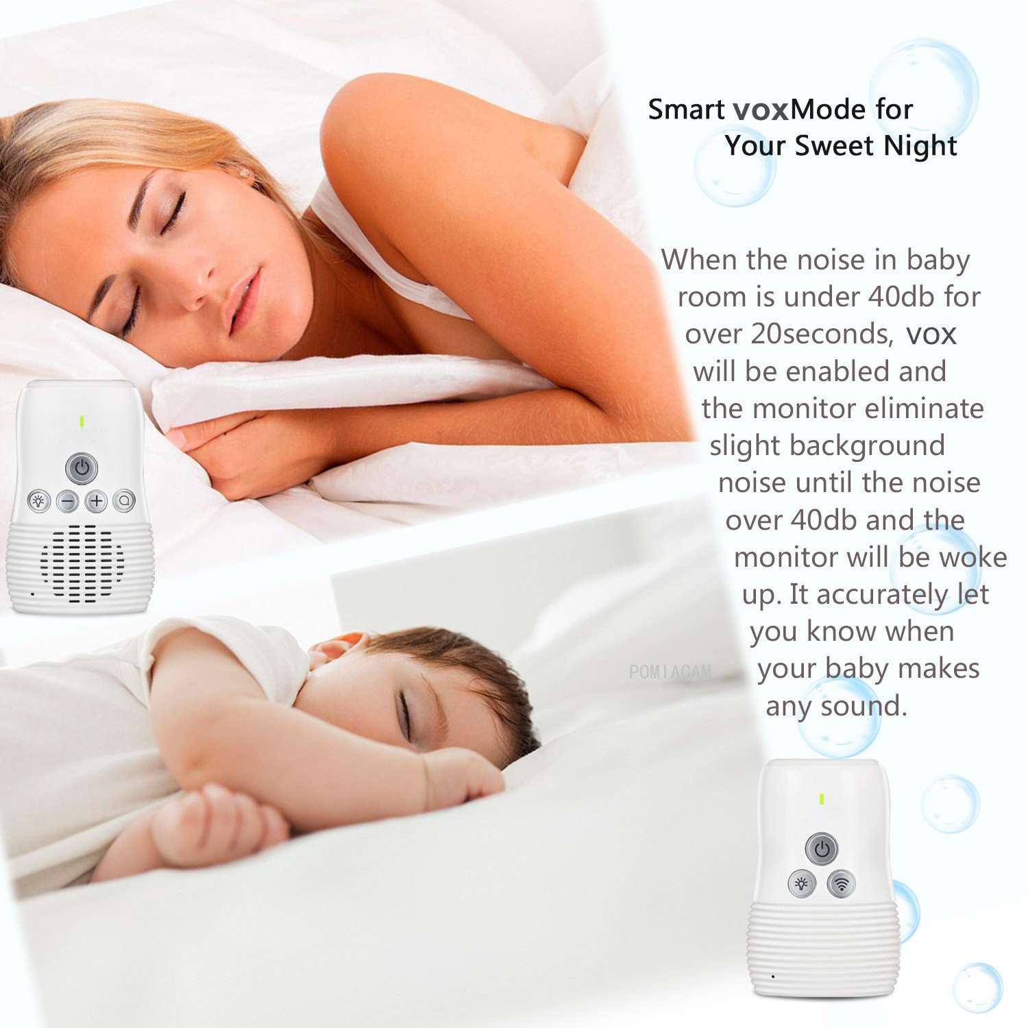 DBM-8 Baby Monitor Audio 2‑Way - Wireless Baby Monitor 评论和价格