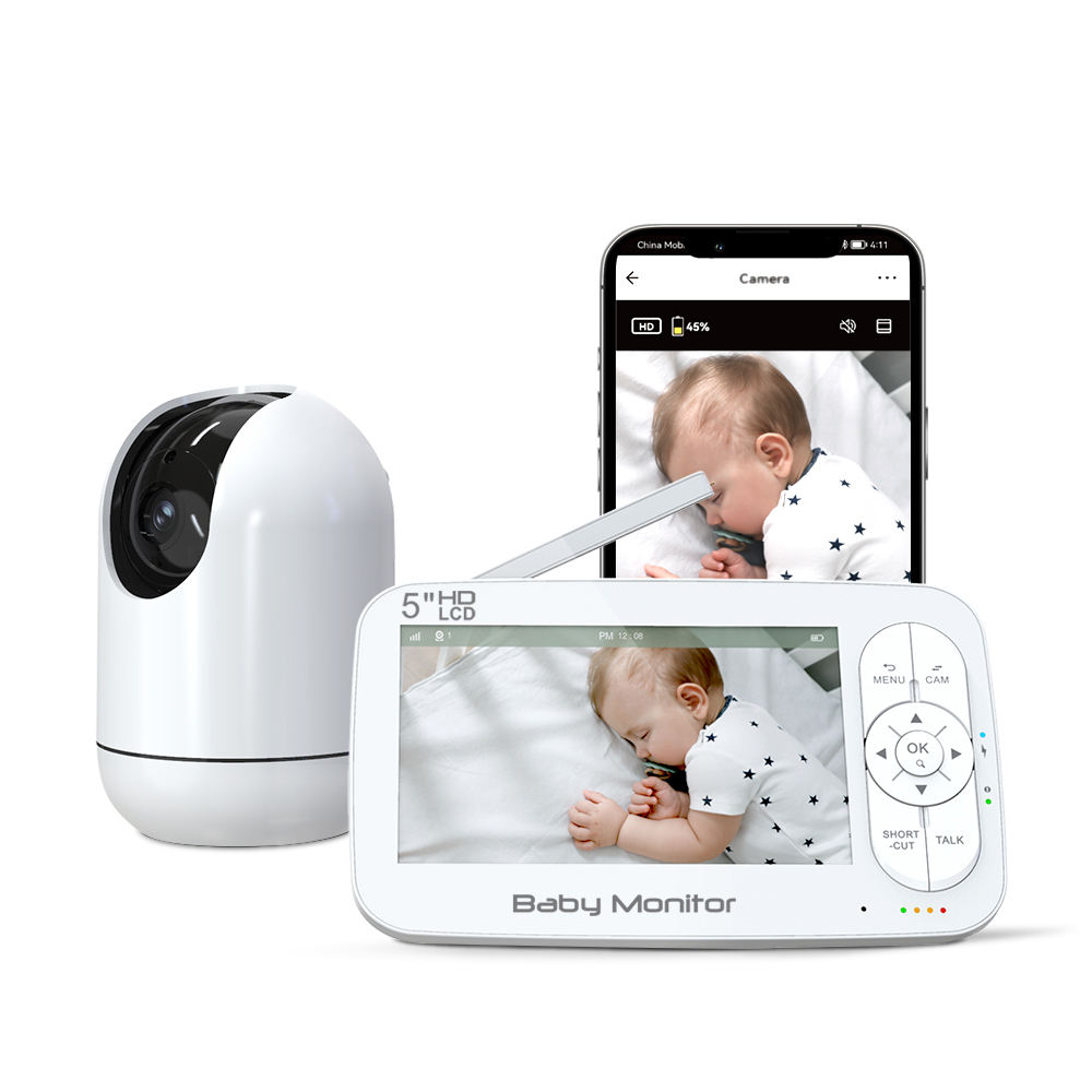 5Inch 2MP 1080P  APP Remote Co - Wireless Baby Monitor 评论和价格