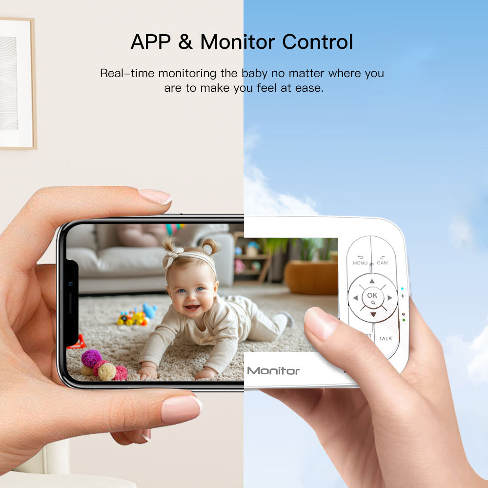 5Inch 2MP 1080P  APP Remote Co - Wireless Baby Monitor 评论和价格