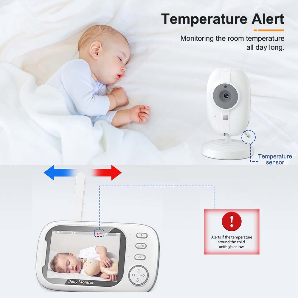 3.5'' Video Baby Monitor 2.4G  - Wireless Baby Monitor 评论和价格